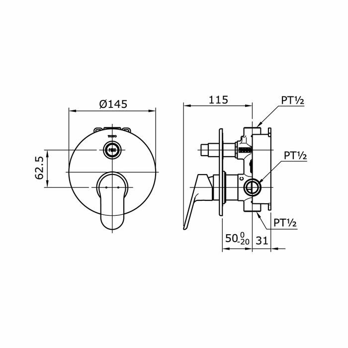 Kran Tanam Toto Tx 442 Su / Kran Tanam Mixer Toto Tx 442 Su / Tx442Su