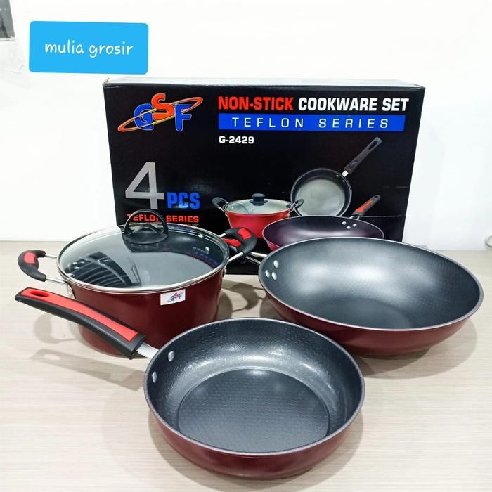 Panci Set Gsf 4Pcs / Cookware Set Panci Set Gsf 2429