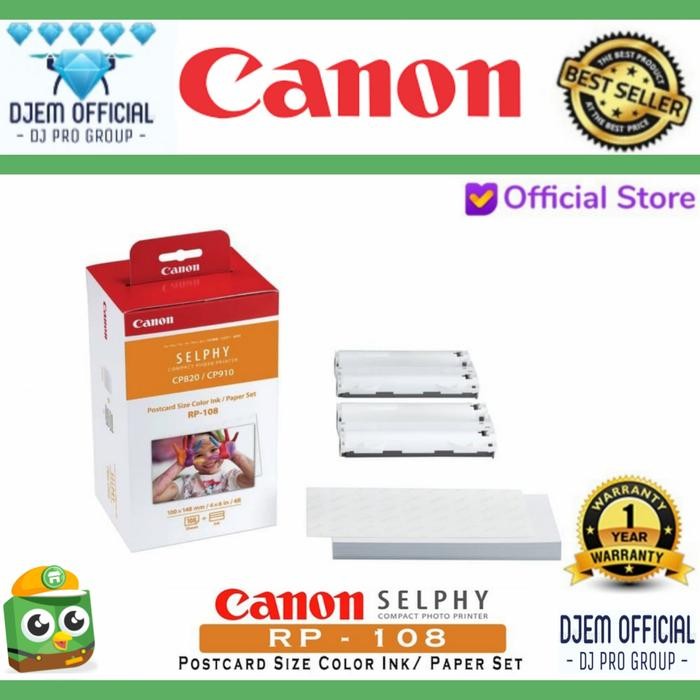 rnaw- Canon Selphy Rp-108 Photo Paper Printer Ink Paper Cp Series Canon Selphy Rp108 Cp820