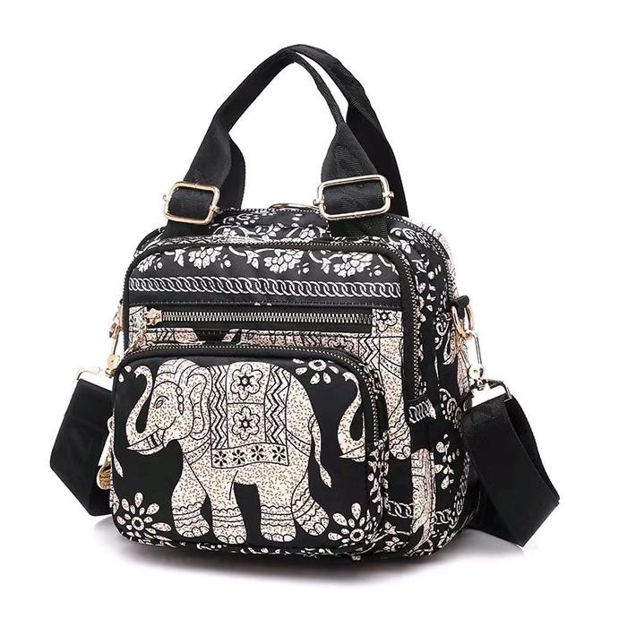 Tas chibao ory import multifungsi motif gajah dan Bunga