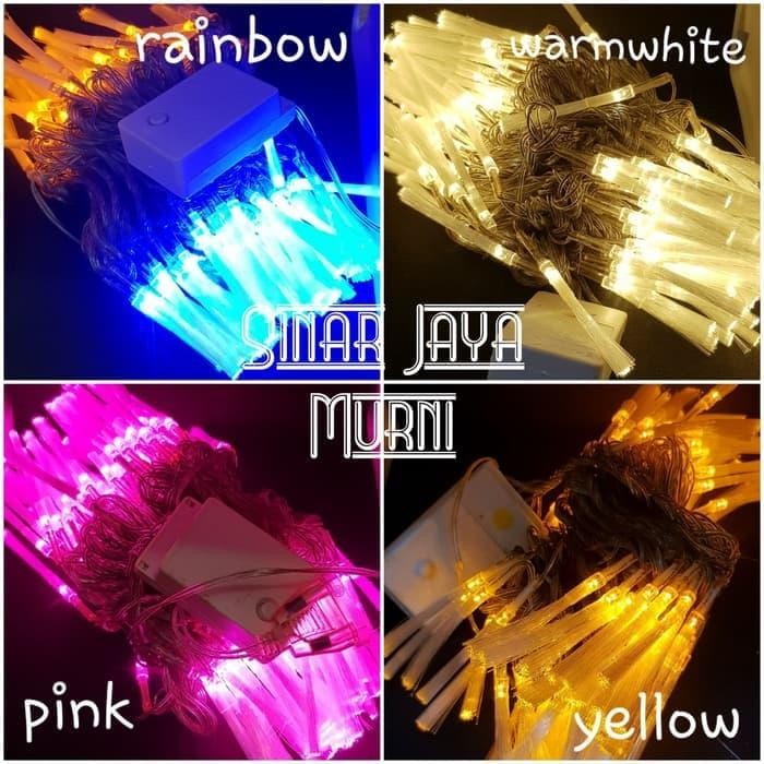 LAMPU NATAL TUMBLR LED FIBER OPTIK RAINBOW 10 METER CONTROLLER