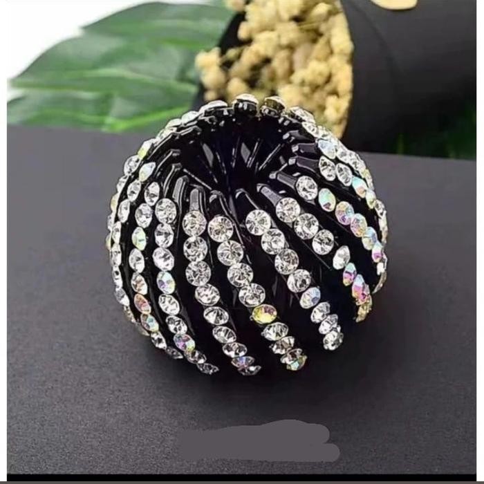 yqta- Cepol RambutKonde Korea Rambut Korea Ikat Cepol Konde Korea Permata