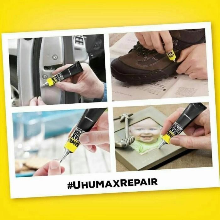 UHU MAX REPAIR EXTREME ADHESIVE LEM SUPER KUAT KACA BESI KULIT KAYU