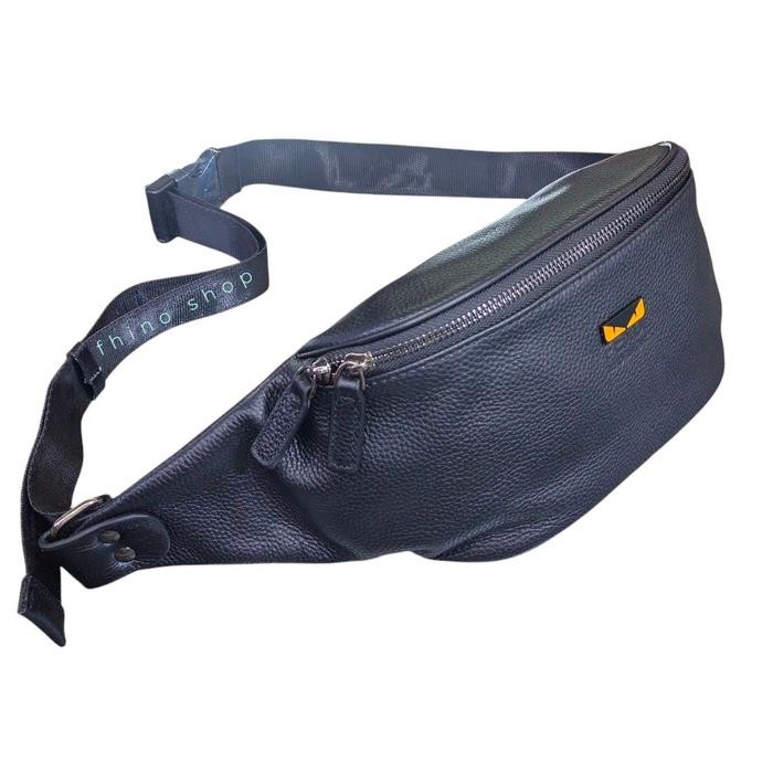 waistbag pria kulit asli MATA KECIL super premium import / tas Pinggang