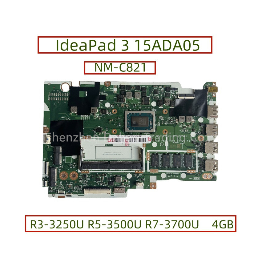 Casing Laptop NMC821 NM-C821 For Lenovo IdeaPad 3 15ADA05 Laptop Motherboard With AMD 3020U R3-3250U