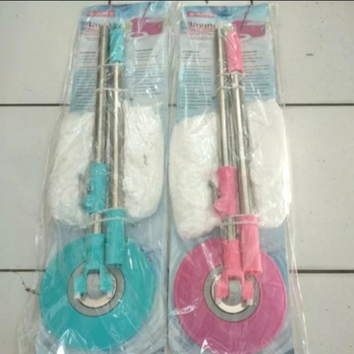 LION STAR : BM51 SPIN MOP HANDLE SET GAGANG TONGKAT KEPALA + REFILL PEL LION STAR BM 51