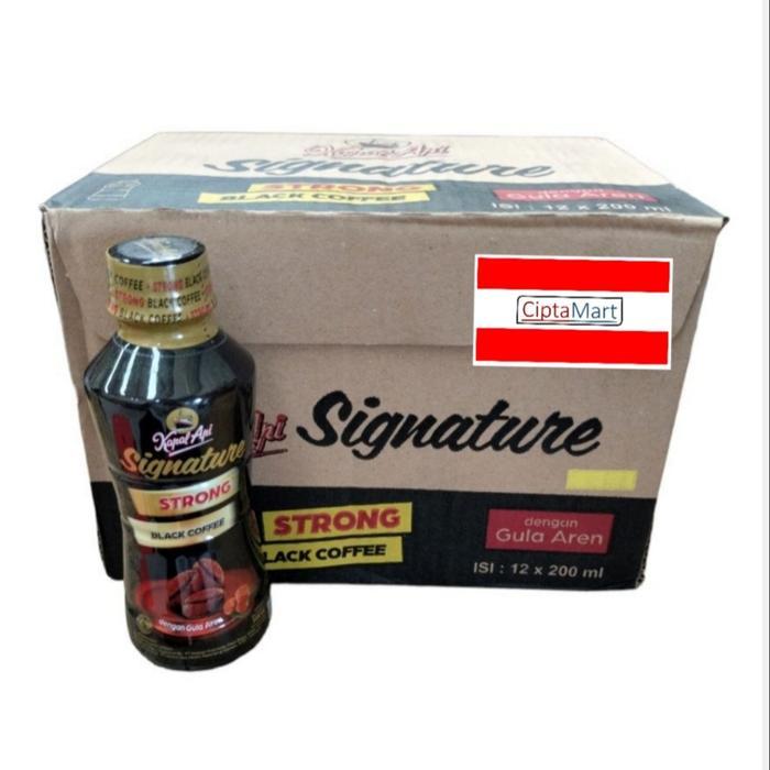 Kopi Kapal Api Signature Strong Black Botol 12 x 200ml Coffee