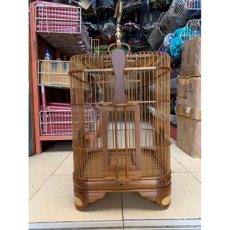 Terlaris Sangkar Kandang Anis Oval Jati Cms Premium