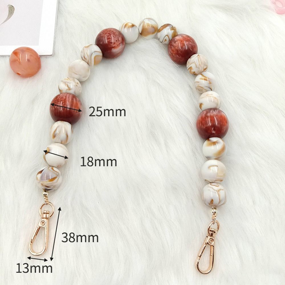 Exquisite Retro Handbag Chain Resin Colorful Bags Belt Replaceable Extension Bead Chain Bag Parts