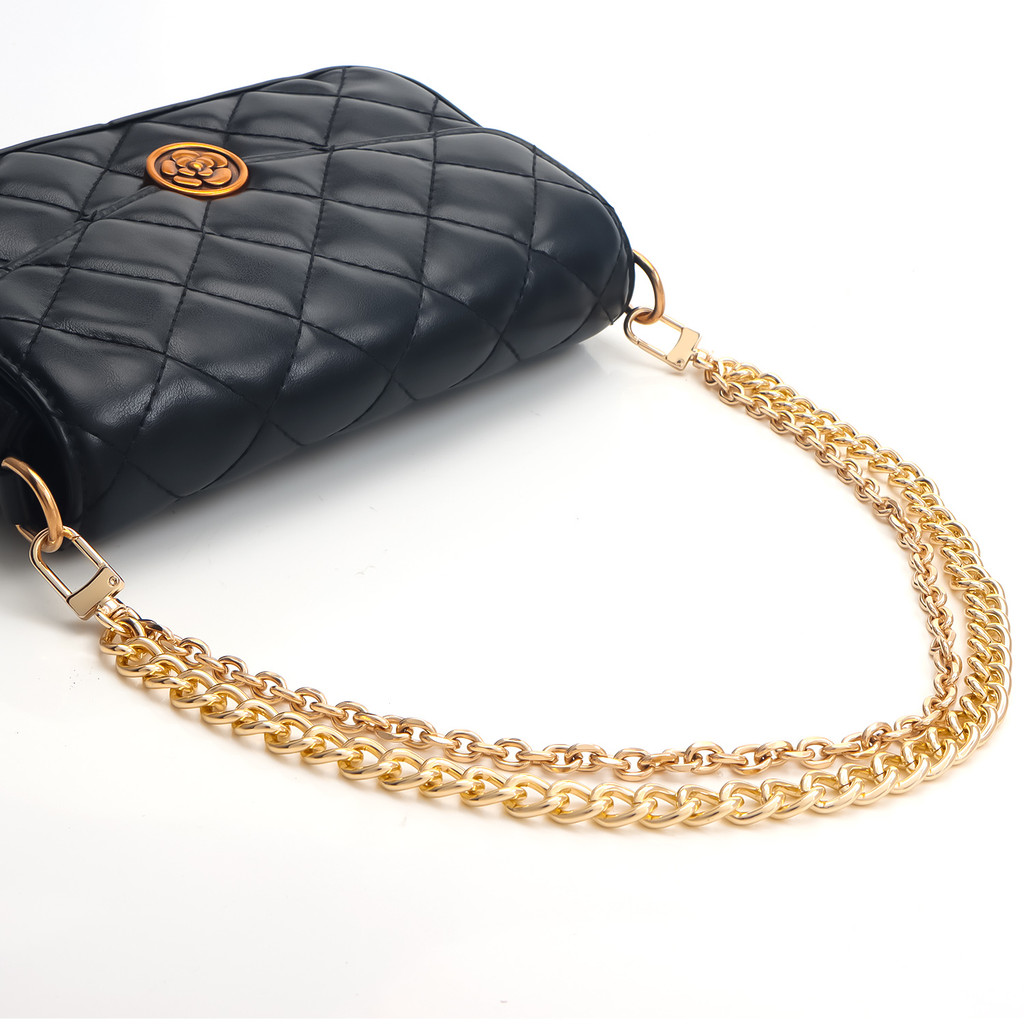 Bag Chain Decorative Metal Bag Strap Purse Extender Strap 2-Layer Chain Strap Handbag Handle Chain