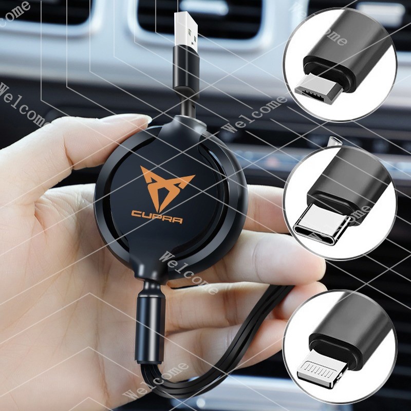 New Car Interior Fast Charger USB Data Cable For Seat Cupra Ateca Born Leon IBIZA Raval Formentor