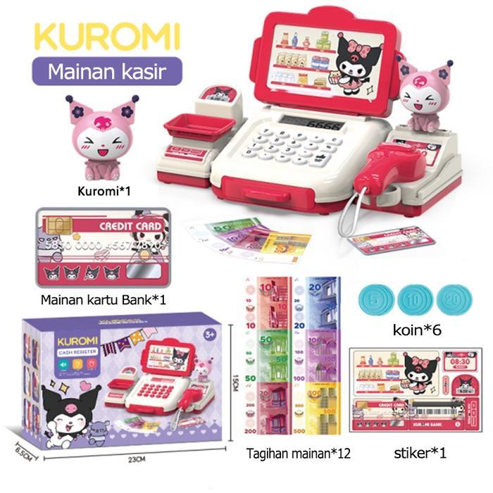 Jiqile Mesin Kasir Mainan Simulasi Supermarket Mesin Kasir Belanja Mainan Cashier Machine Toys