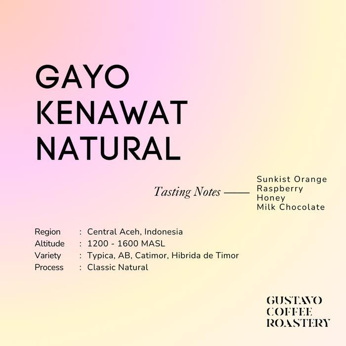 Espresso Roast Gayo Kenawat Natural Biji Kopi Arabika Gustavo Terbaru