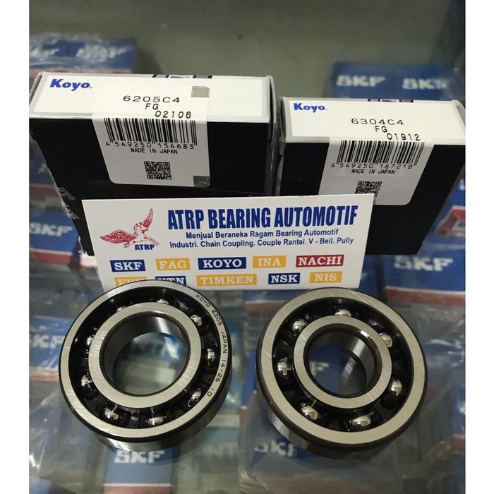 BEARING KRUK AS TIPE 6205 C4 FG DAN 6304 C4 FG KOYO ASLI JEPANG UNTUK MOTOR YAMAHA RX KING, RXZ,