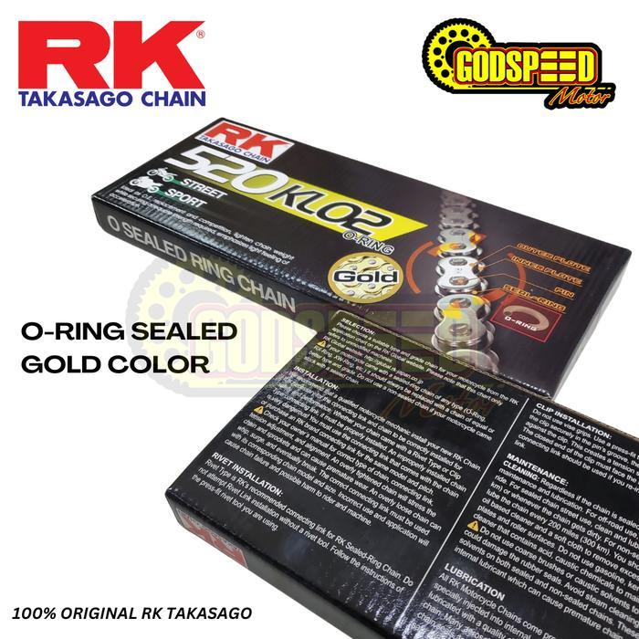 RANTAI RK TAKASAGO KLO2 ORING GOLD 520 120L ZX25 CBR250RR R25 ER6 Z800