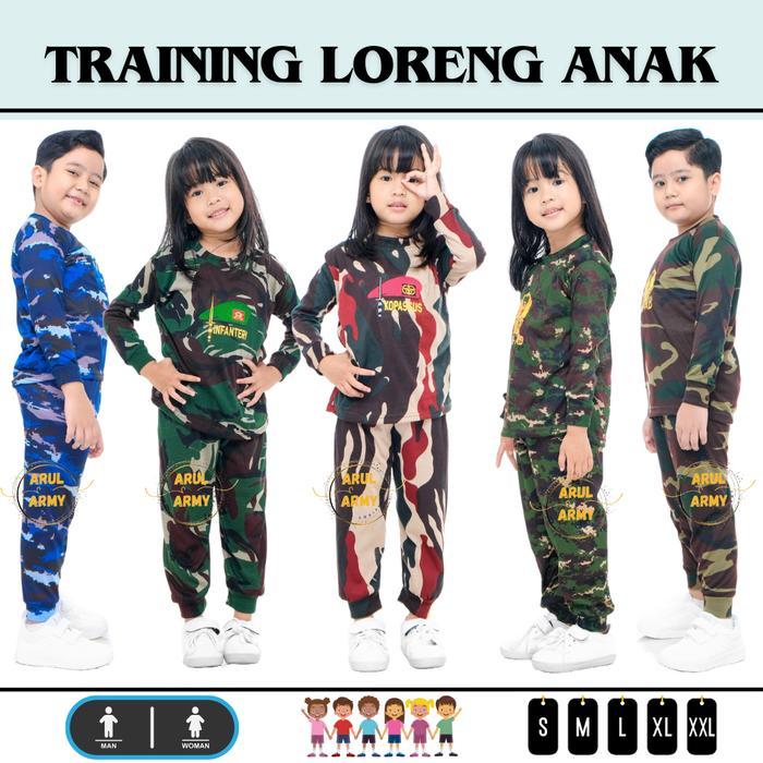Baju Kaos Training Anak Training Loreng Tni Anak Setelan Training Loreng Anak Baju Anak Kaos Anak