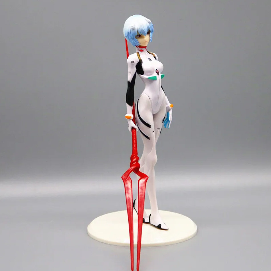 23cm Rei Ayanami Action Figure with Spear of Longinus EVA Neon Genesis Evangelion Anime Collectible