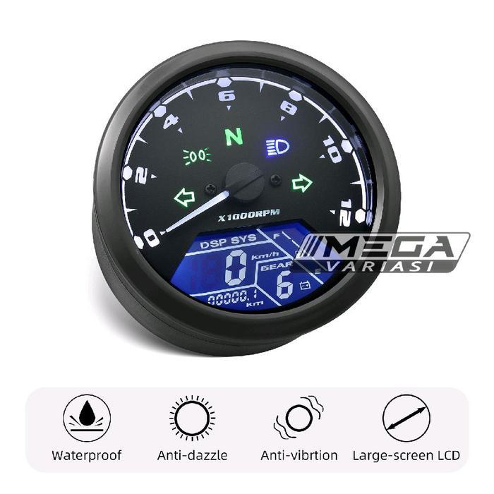 Mega Variasi Speedometer Odometer Bulat Digital Analog Japstyle Cocok Untuk Semua Jenis Motor Kustom