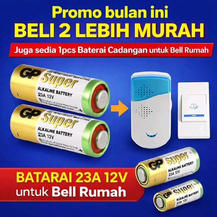 Baterai bell rumah baterai 23a 12v untuk bel pintu rumah Bel rumah wireless