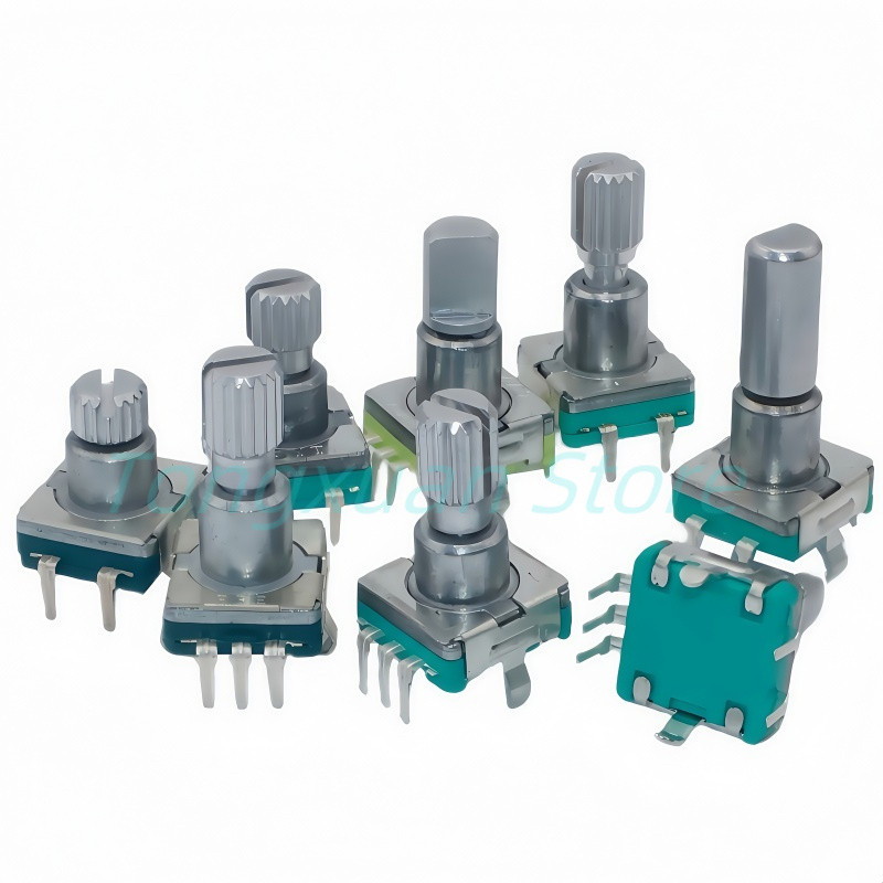 5pcs Encoder Switch EC11 With Push Button Switch 30 Position Rotary Code Switch 5pin Plug-in