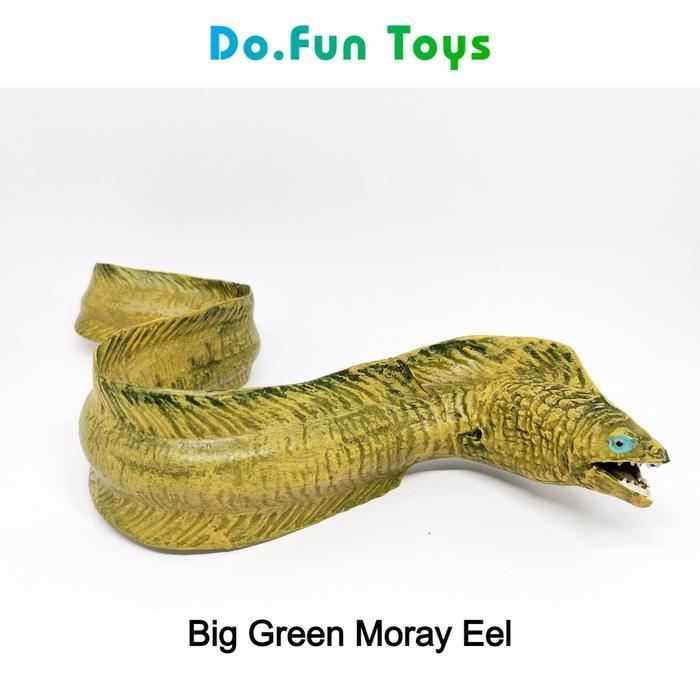 Ready Animal Figurine Big Moray Eel / Mainan Miniatur Belut Moray Hijau