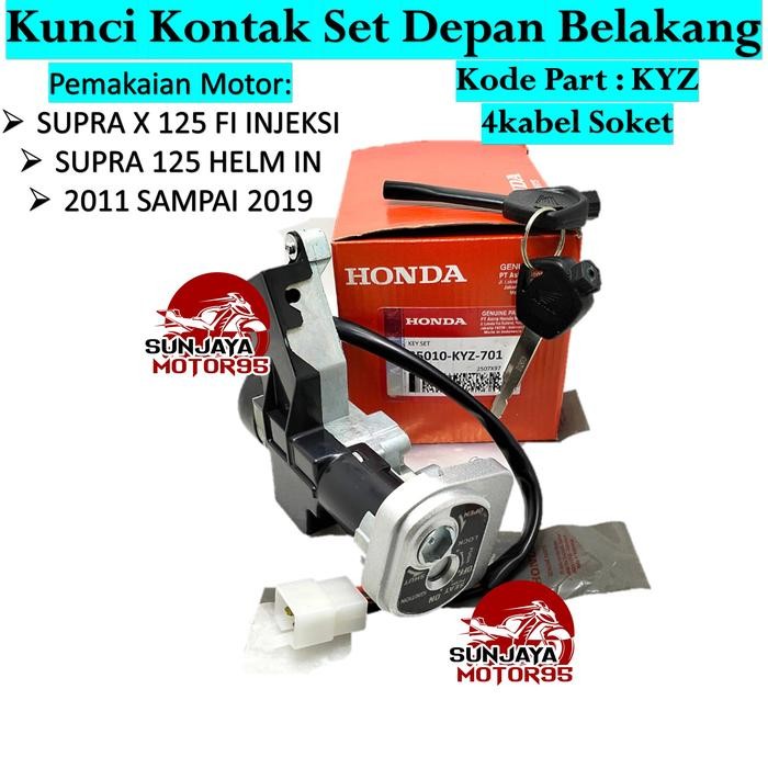 KUNCI KONTAK SUPRA X 125 FI INJEKSI HELM IN SET + KUNCI JOK BELAKANG KYZ ACCESSORIES MOTOR ANAK
