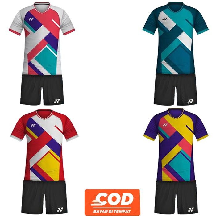 stelan baju badminton Y169 / Kaos Badminton / Baju celana