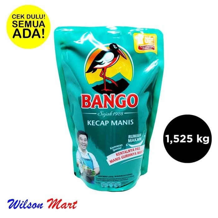 

Stok Baru BANGO KECAP MANIS 1,525 KG 1525 GRAM REFILL