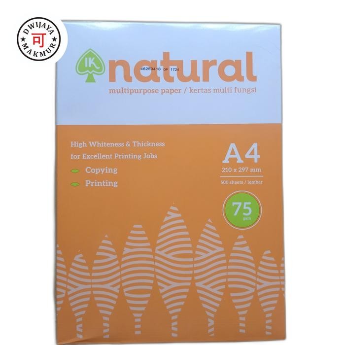 

NEW PRODUK KERTAS A4 NATURAL 75GSM (5 RIM) 1 DUS WARNA ORANGE WARUNG ARA67
