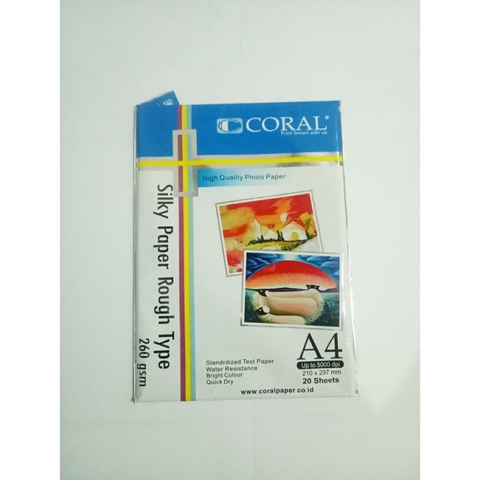 

Pilihan- Coral Kertas Foto A4 Glossy Silky 260Gsm Isi 20 Lembar