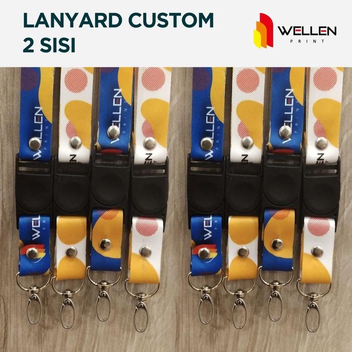 

WELLEN PRINT- Cetak Lanyard Custom Print 2 Sisi Tali / Print Gantungan ID Card Satuan Bahan Tissue