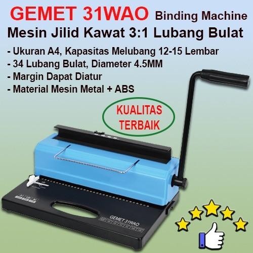 

MESIN JILID BINDING SPIRAL KAWAT, GEMET, BERBAGAI VARIAN PILIHAN, SPIRAL KAWAT 3:1 , 2:1, KERTAS A4,