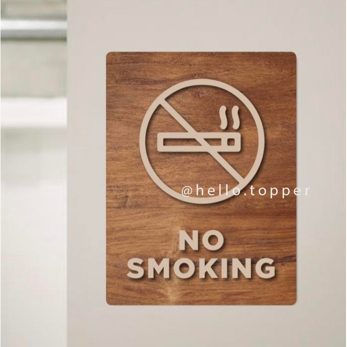 

NO SMOKING SIGN KAYU SIGNAGE NO SMOKING AREA PAPAN KAYU