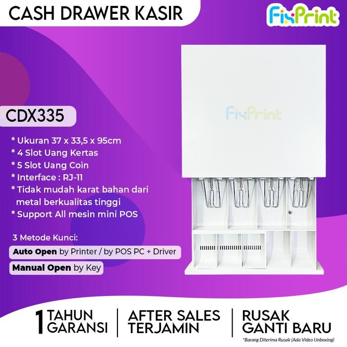 

IWARE CASH DRAWER CD330 CD-X335 LACI UANG LACI KASIR MINI CD-330 4 SLOT CD 330