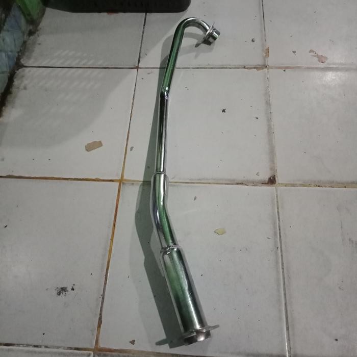 LEHER KNALPOT SUPRA X 125 BATMAN PNP CHROME BEST QUALITY TANPA LAS BESI UNTUK MOTORCYCLE