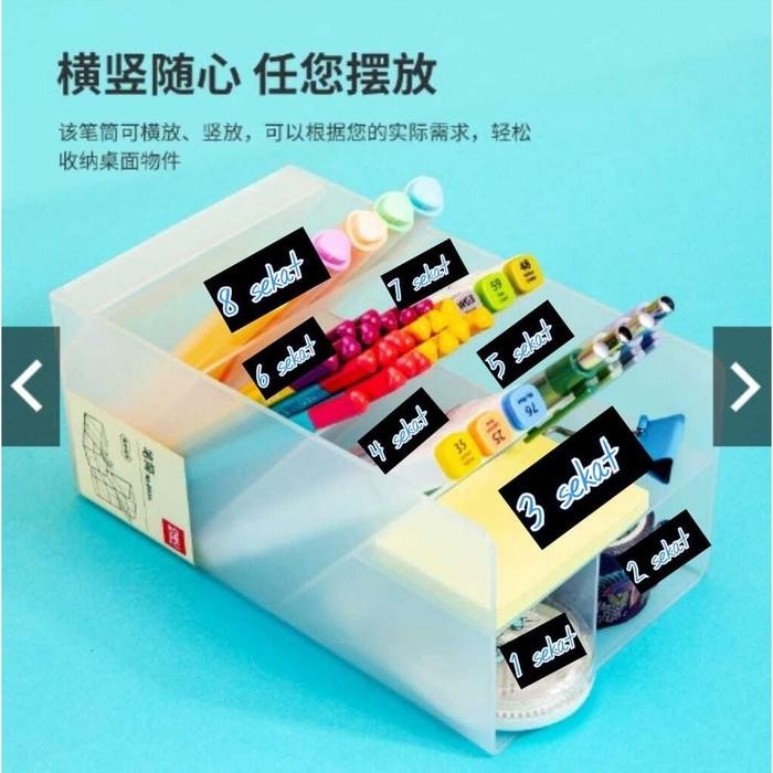 

Khusus Gosend! Tempat Alat Tulis Deli Pen Holder 8 Sekat - 8934