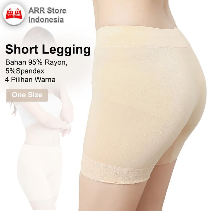 Celana Legging Training Sport Yoga Hot Pants Pendek Wanita Renda