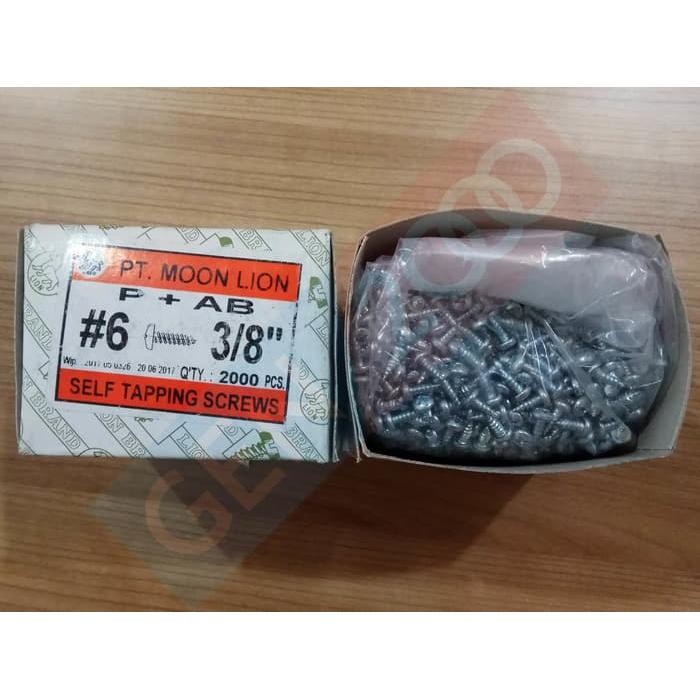 Terbaru Skrup Tapping Screw 6 X 3/8" Inch 2000 Pcs Lion