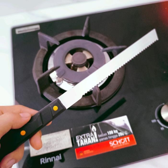 XL. Pisau roti tawar 2 in 1 bagus murah panjang Stainless Steel