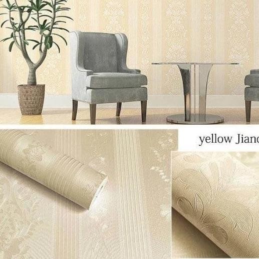 Pilihan- Wallpaper Sticker Dinding Motif Batik Emas Embos