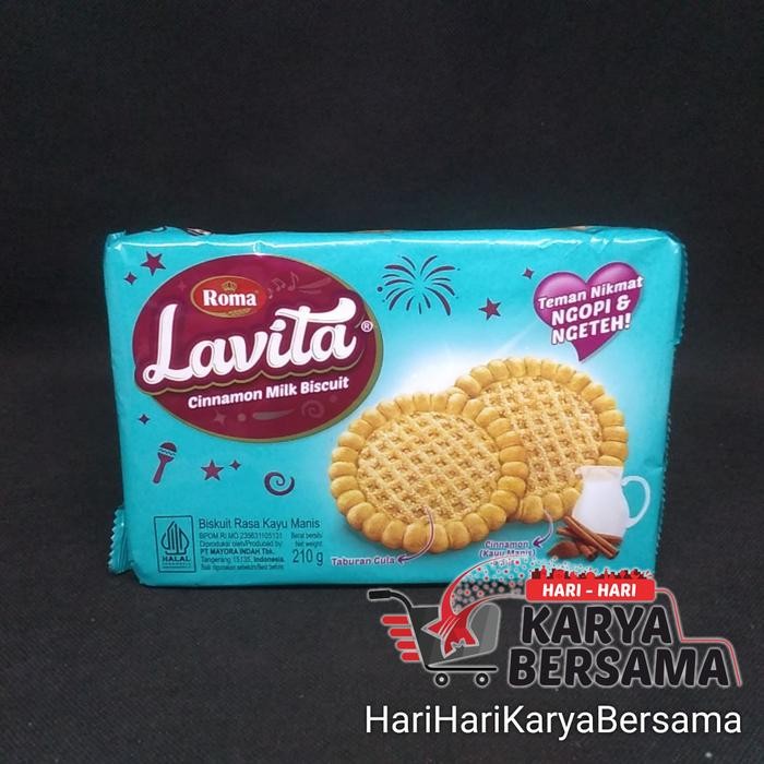 

MAKANAN RINGAN BISKUIT ROMA LAVITA CINNAMON MILK 210GR