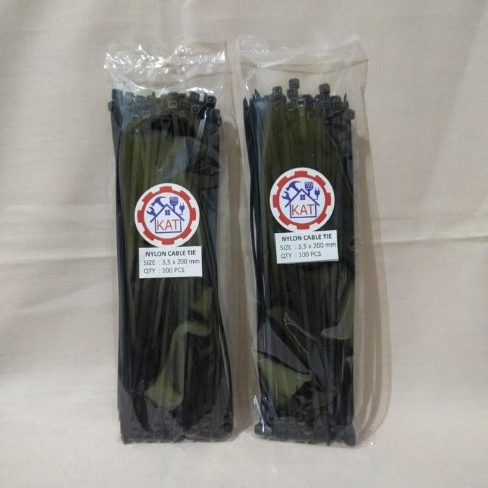 

OJ Kabel ties 20 cm/ cable tie 3,5 x 200 mm / kabel tis / pengikat HITAM