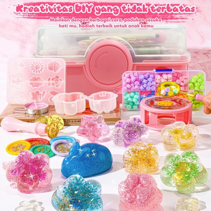 

New CODDIY Guka Jelly Wax Fire Paint Sealing Wax Set Mengadon Lilin Jelly DIY Mainan Dekompresi