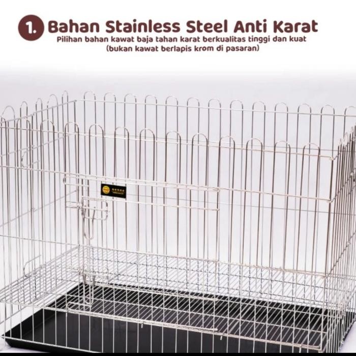 Kandang Octagon Terbuka Stainless Steel Anti Karat & Kokoh - Pet Cage Octagon stainless