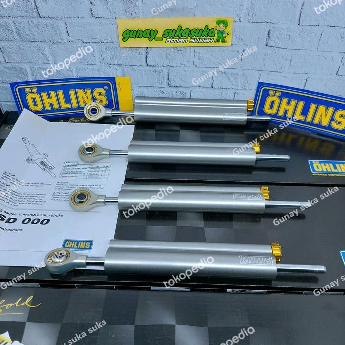 Ready Stabilizer Stang - Steering Damper Ohlins Sd 000 Sd000 Silver Original