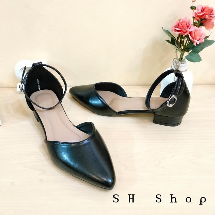 Donatello - Sh-Sepatu Wanita Heels Mules Tali Belakang 3 Cm Shoes