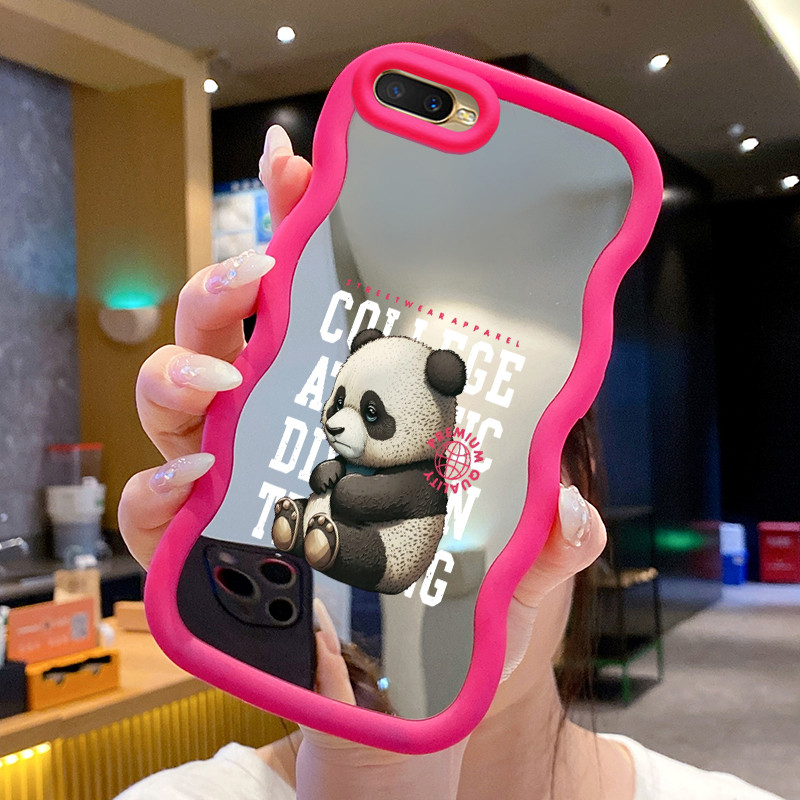 Casing Untuk OPPO A5 A3s A12E Realme C1 Case Casing Panda kecil yang rusak Pola HP Cesing Macaron Ka