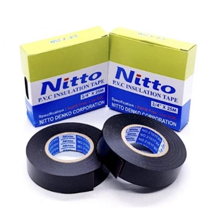 NITTO ISOLASI KABEL LISTRIK WARNA HITAM ORIGINAL