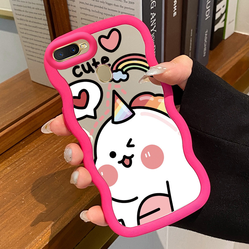 Casing Untuk OPPO A7 A5s A12 A12s A11K Case Casing Pola Dinosaurus dan unicorn Kesing HP Kasing Maca