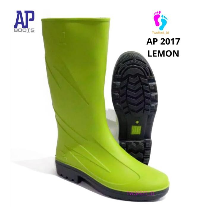 Compass - Boots 2017 Hijau Lemon - Sepatu Boot Kerja Karet Hijau Lemon Tinggi Boots Aman - Boots